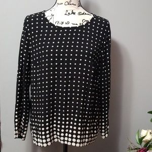 J.Crew Polka Dots Long Slevees Blouses
